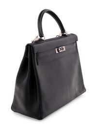 Hermès Black Leather 35cm Kelly Bag, 2001