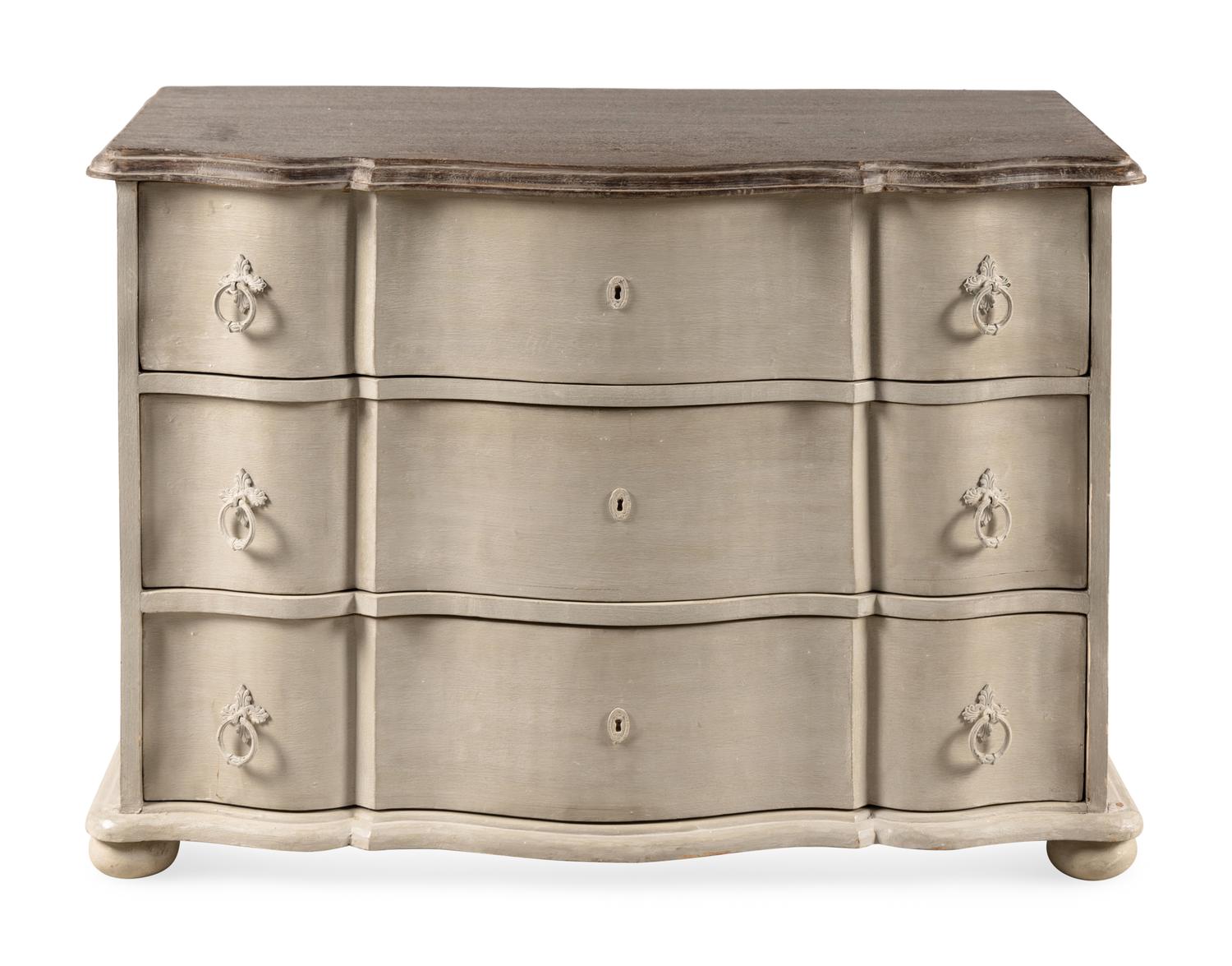 A Swedish Gray-Painted Chest of Drawers