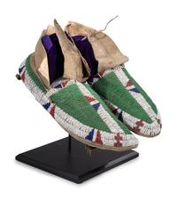 Sioux Beaded Hide Moccasins