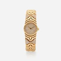 A gold and diamond bracelet watch, Bvgari Parentesi, BJ 01