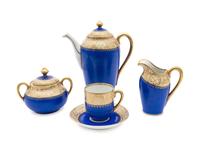 A Dresden Hand Painted Porcelain Demitasse Service — 20TH CENTURY