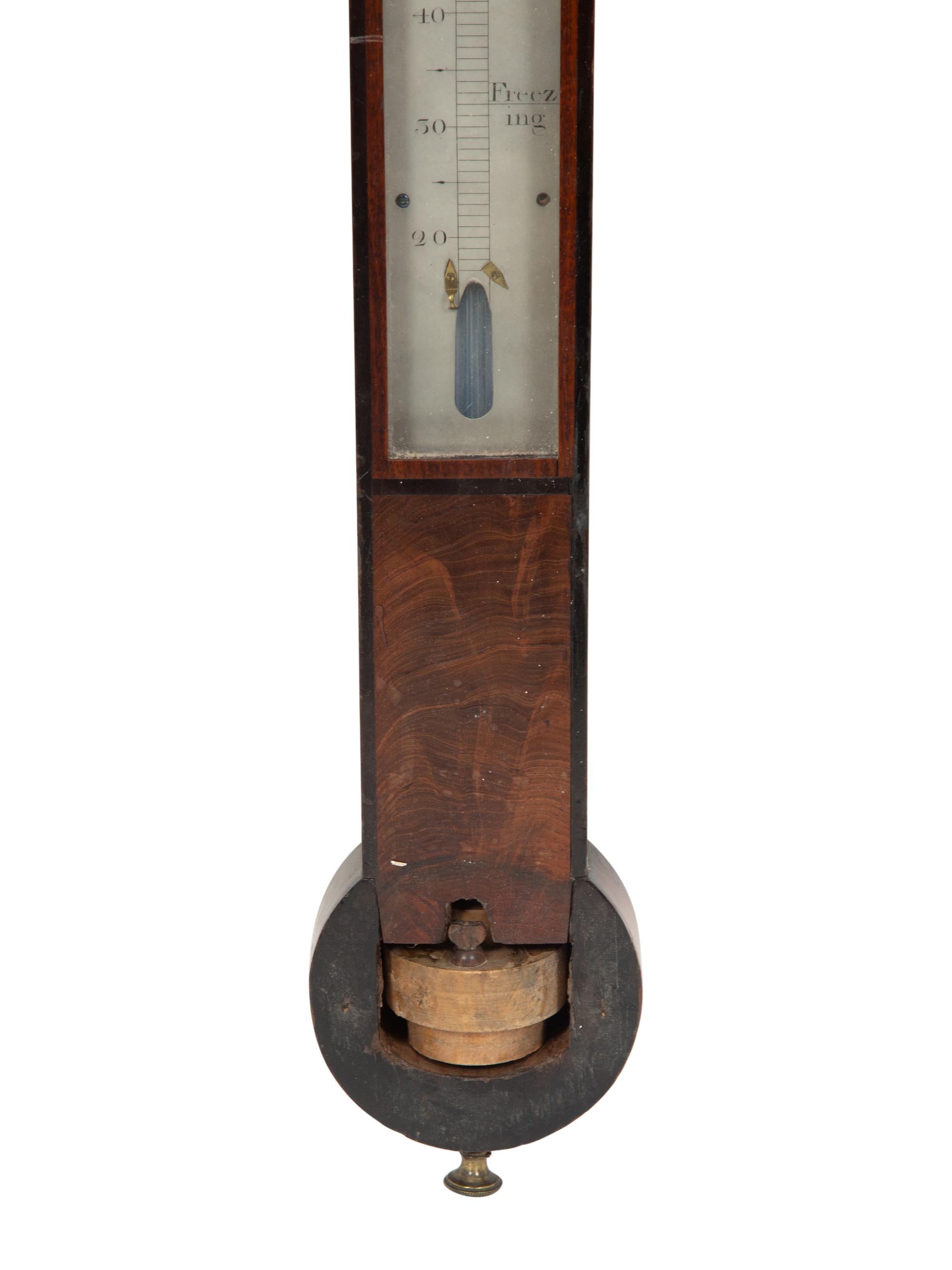 A George III Mahogany Stick Barometer