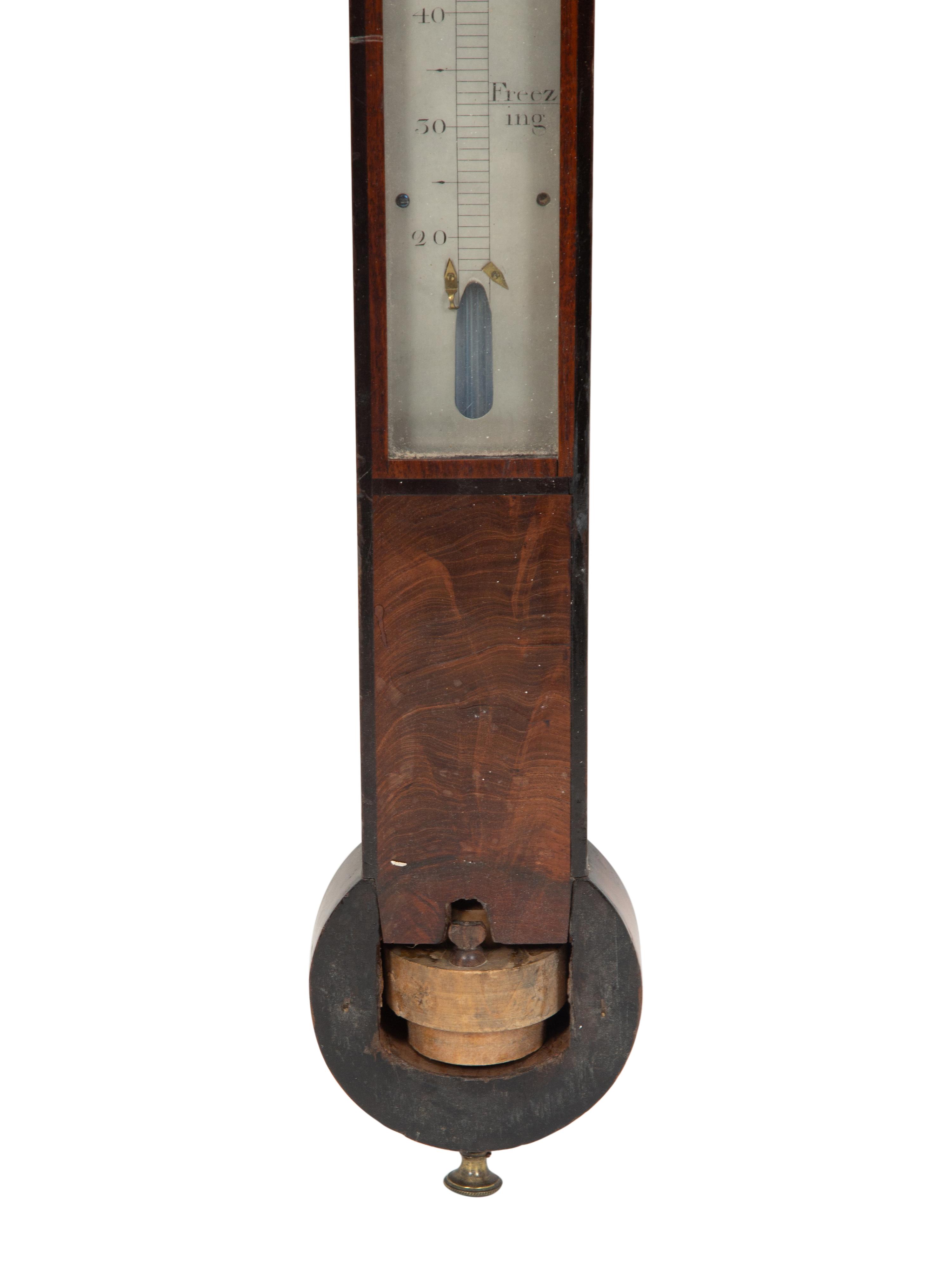 A George III Mahogany Stick Barometer