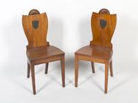 A Near Pair of Regency Hall Chairs, Height 37 inches.