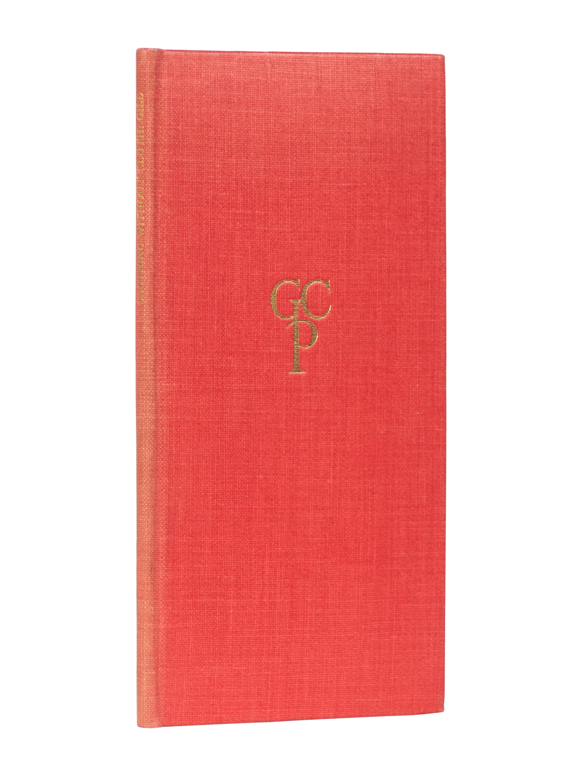 [GOLDEN COCKEREL PRESS]. GILL, Eric. Clothing Without Cloth. Waltham Saint Lawrence, Berkshire: The Golden Cockerel Press, 1931.