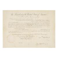 [Presidential] Van Buren, Martin. Partially-printed document, signed