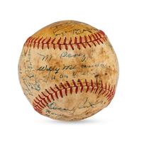 A 1955 Almendares Blues Team Signed Autograph Baseball