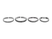 Four Chinese Silvered Metal Bangles