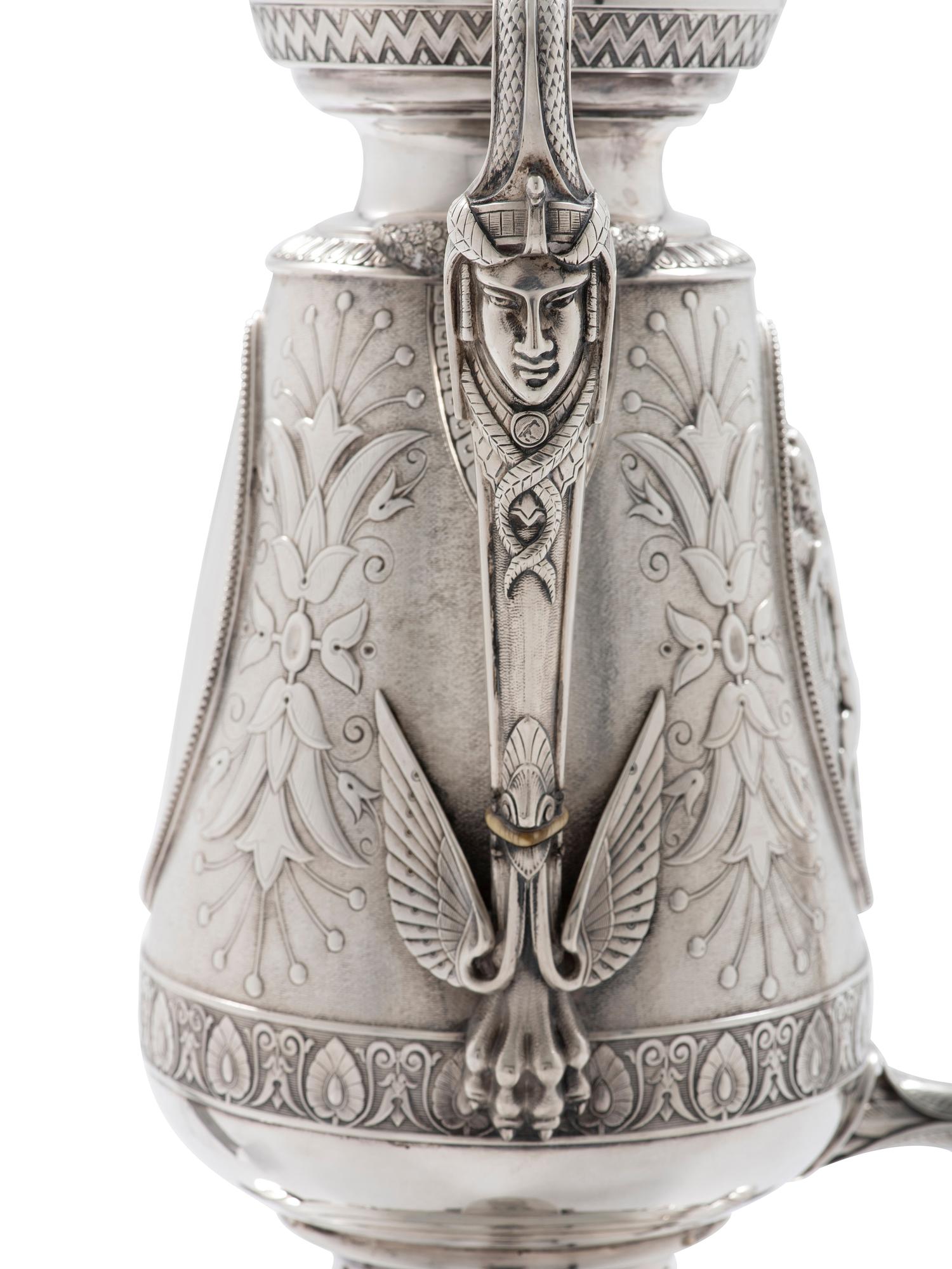 An American Aesthetic Movement Six-Piece Coin Silver Tea and Coffee Service