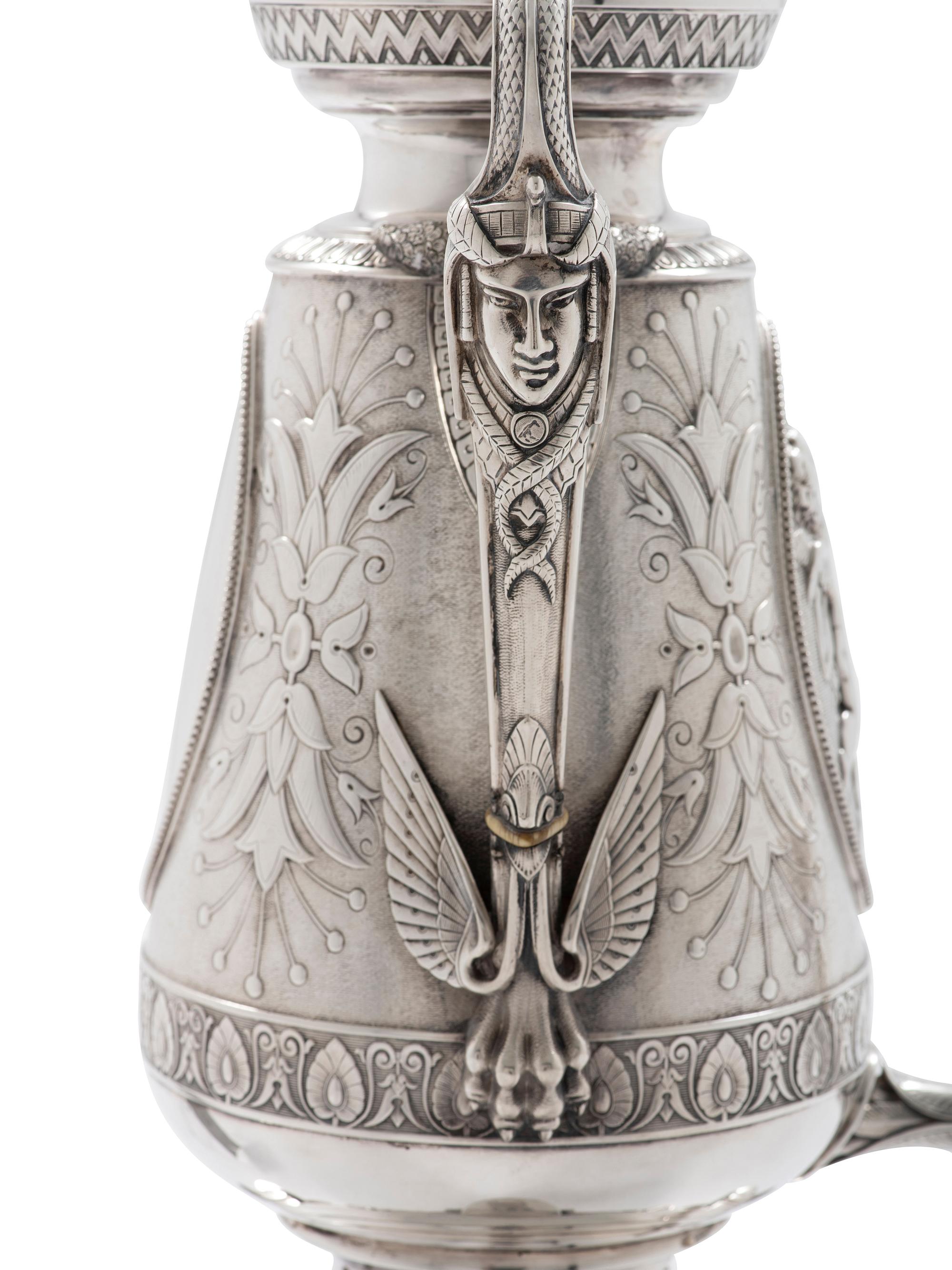 An American Aesthetic Movement Six-Piece Coin Silver Tea and Coffee Service