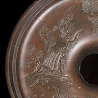 A Pair of Japanese Bronze Flower Vases, Meiji Period 日本明治時代 銅花樽一對
