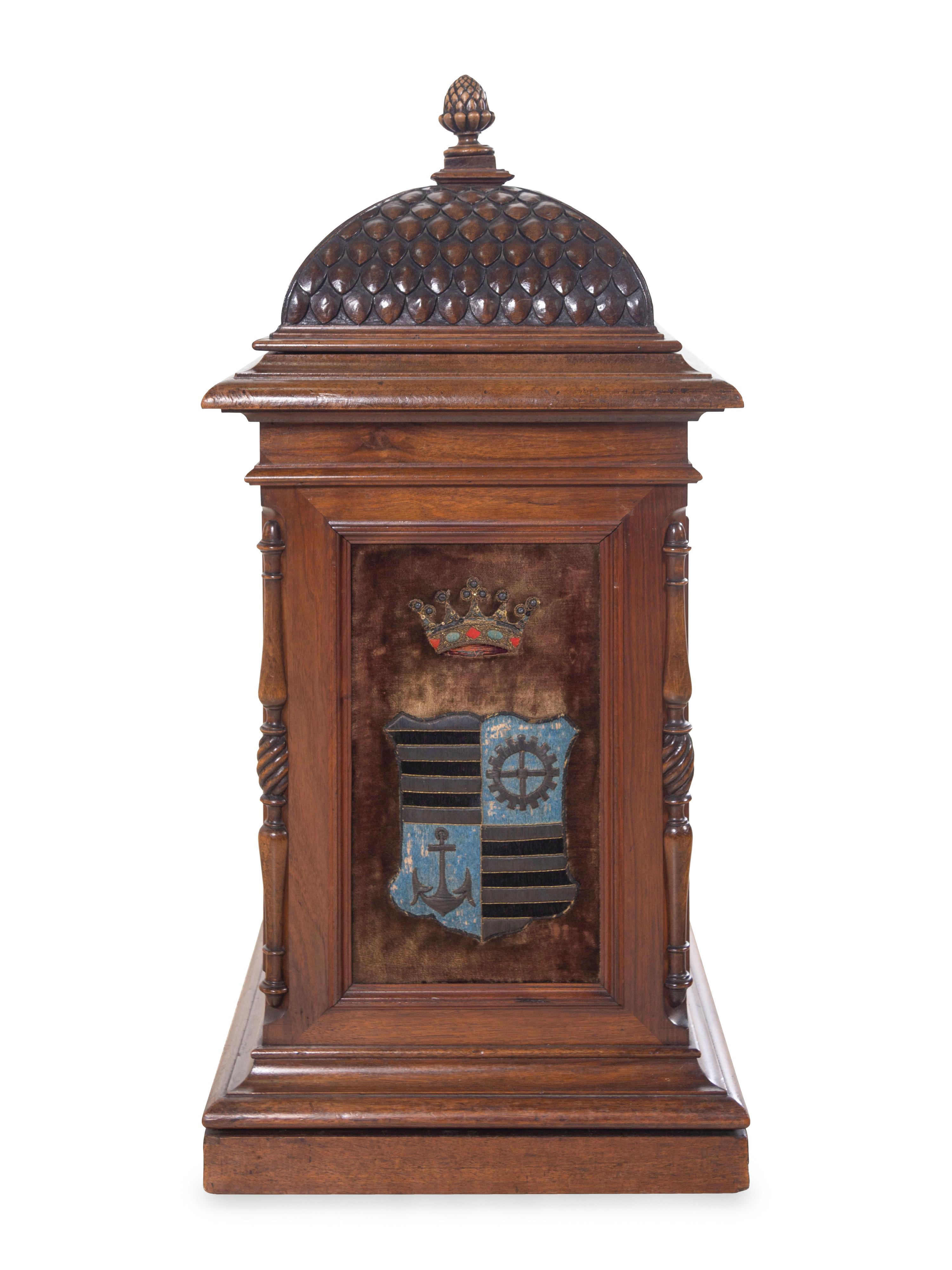 A Continental Carved Mahogany Cabinet