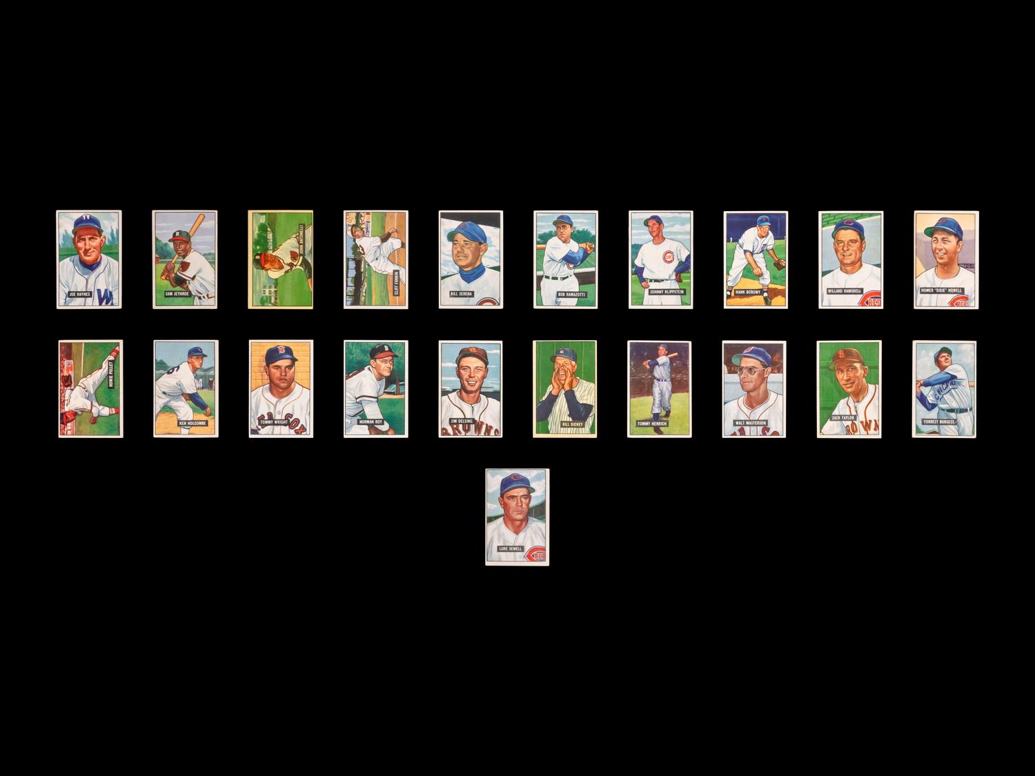 A Group of 173 1951 Bowman Baseball Cards