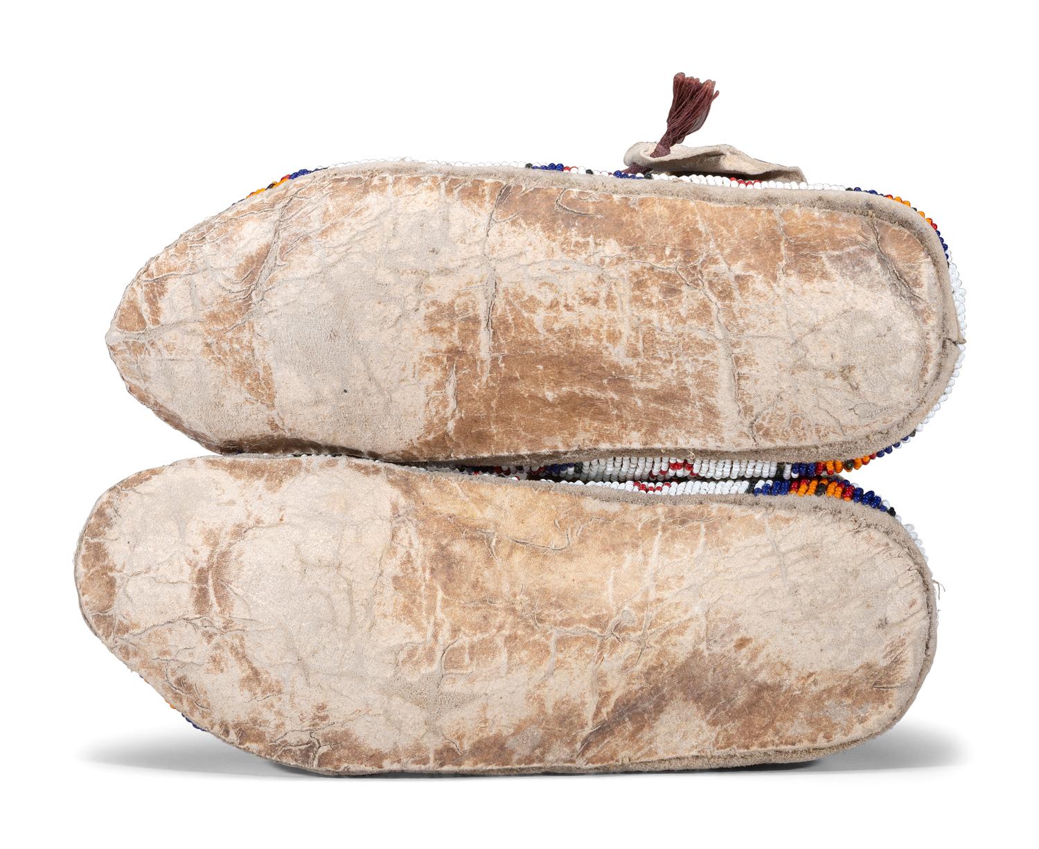 Sioux Beaded Hide Moccasins