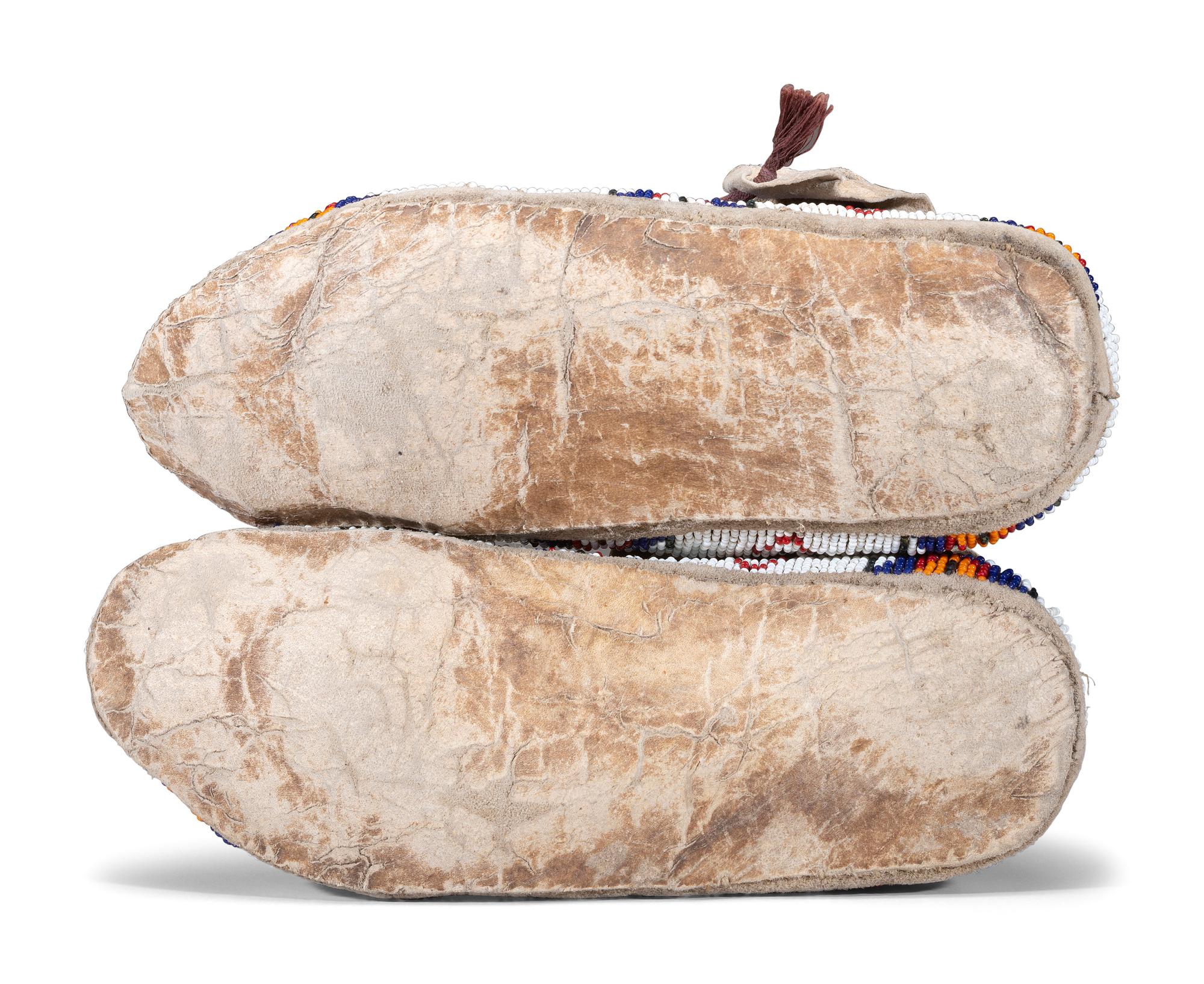 Sioux Beaded Hide Moccasins