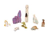 Collection of Pueblo Carved Figures and Fetishes