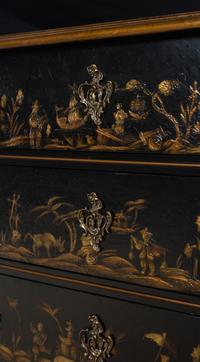 A Louis XV Style Chinoiserie Decorated Commode