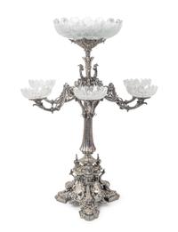 A Victorian Silver Plate Epergne — Circa 1850