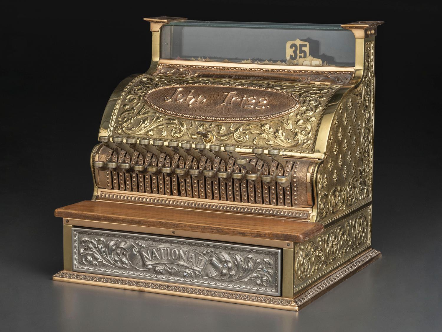 A Brass National Cash Register, Model No. 22