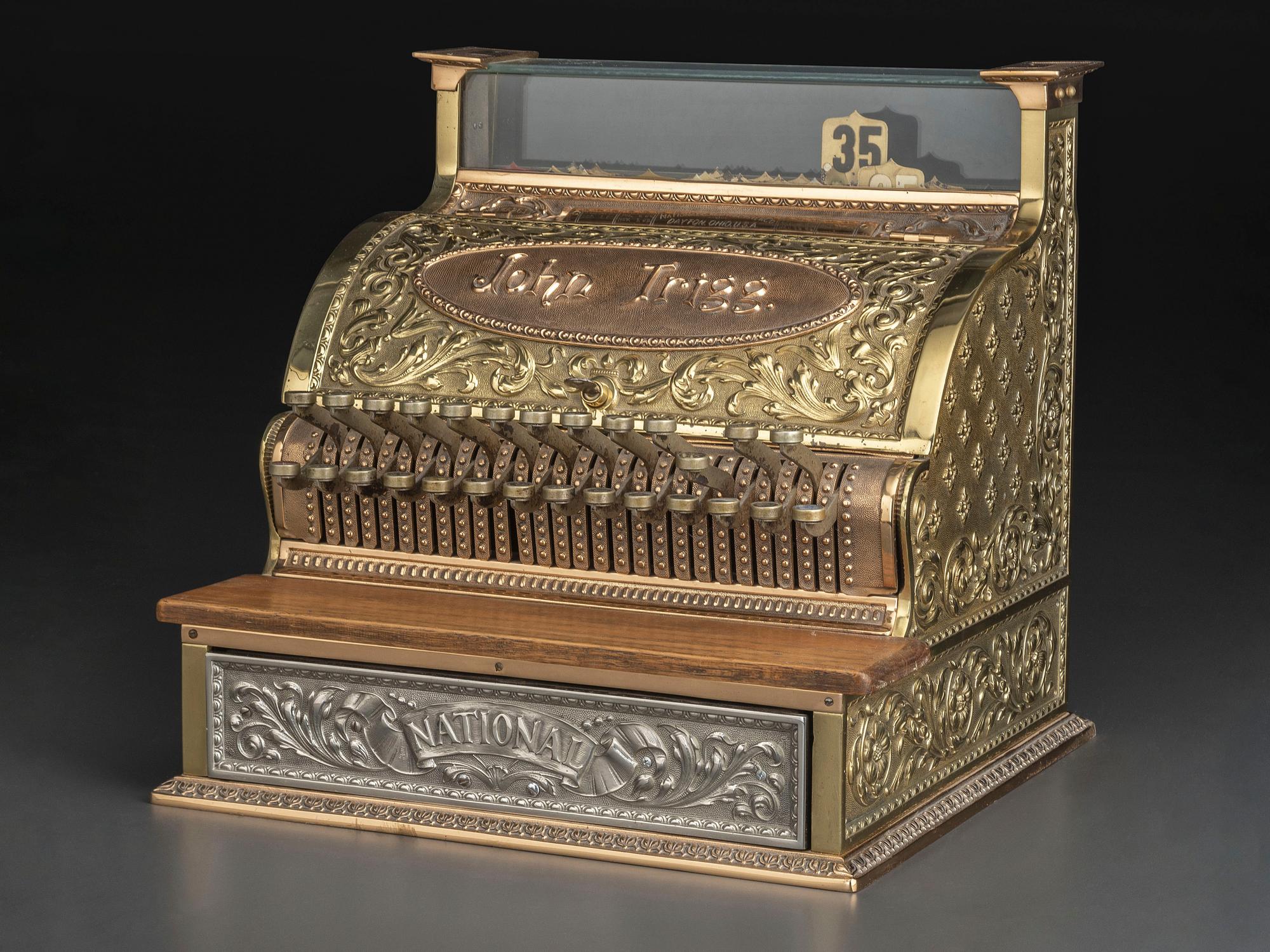 A Brass National Cash Register, Model No. 22