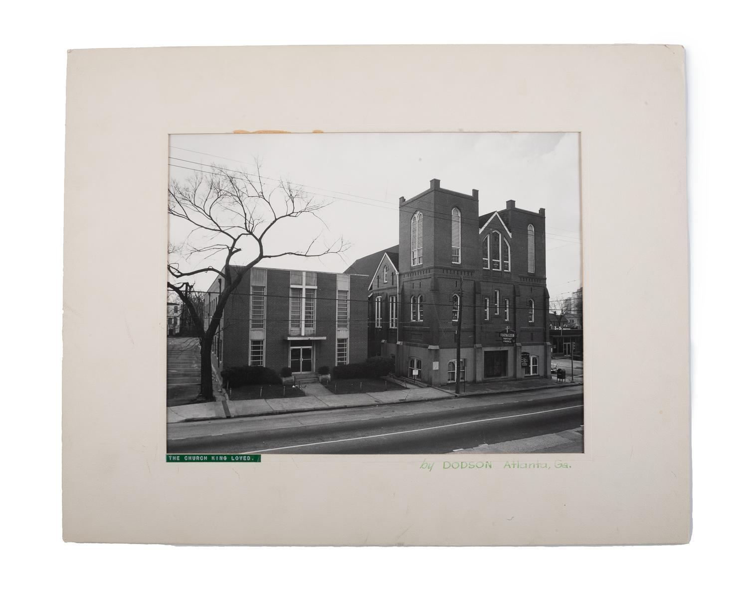 [KING, Martin Luther, Jr. (1929-1968)]. DODSON, Henry David (1932-2016), photographer. A group of 4 photographs of Dr. Martin Luther King, Jr., his family, and Ebenezer Baptist Church. Atlanta, GA, 1960s.