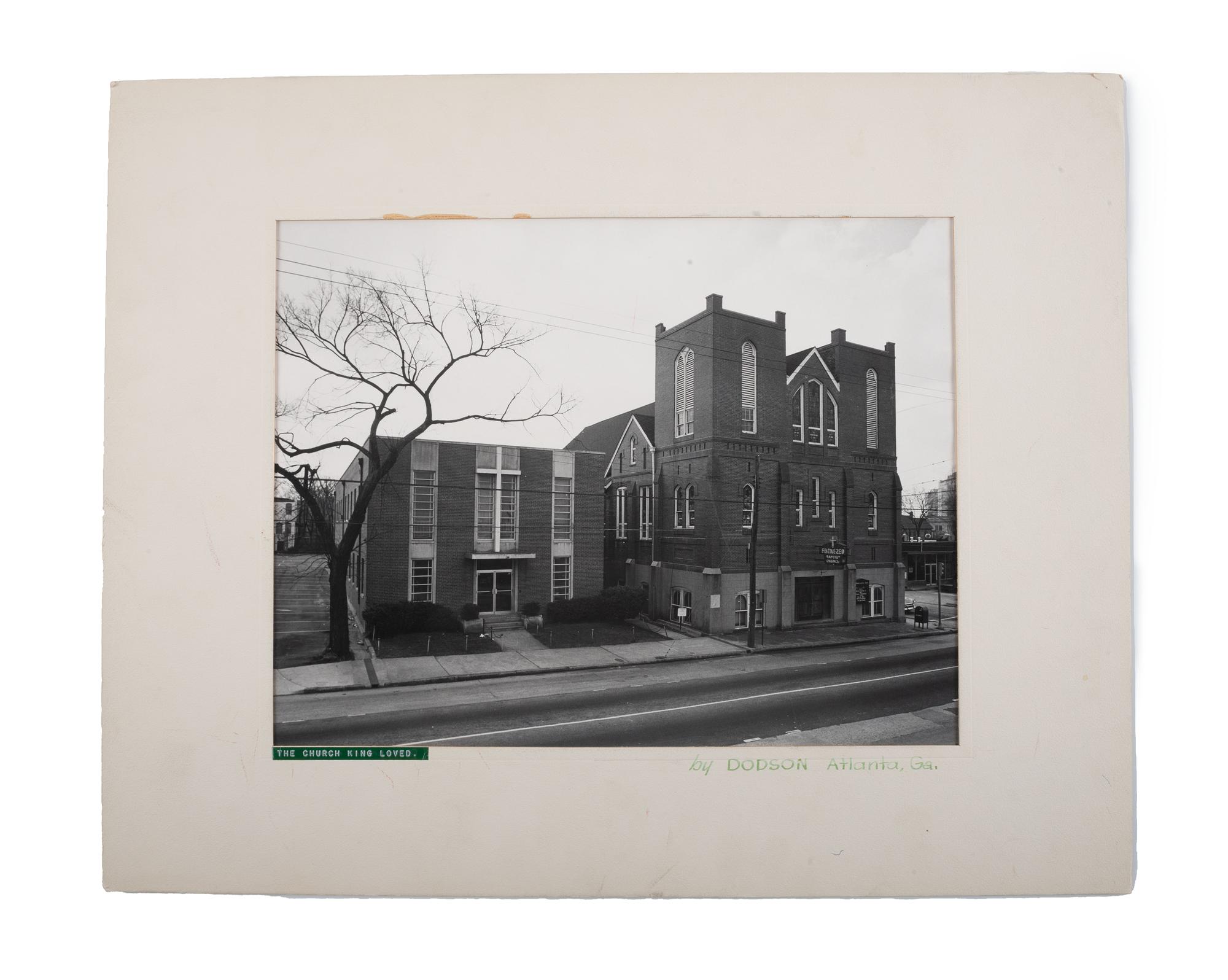 [KING, Martin Luther, Jr. (1929-1968)]. DODSON, Henry David (1932-2016), photographer. A group of 4 photographs of Dr. Martin Luther King, Jr., his family, and Ebenezer Baptist Church. Atlanta, GA, 1960s.