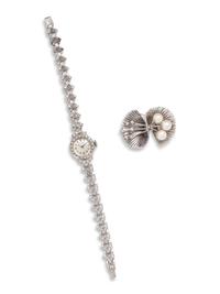 COLLECTION OF WHITE GOLD AND DIAMOND JEWELRY