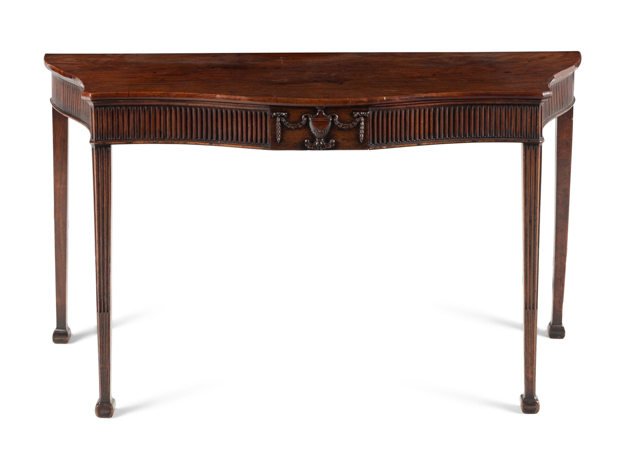 A George III Mahogany Serpentine Side Table