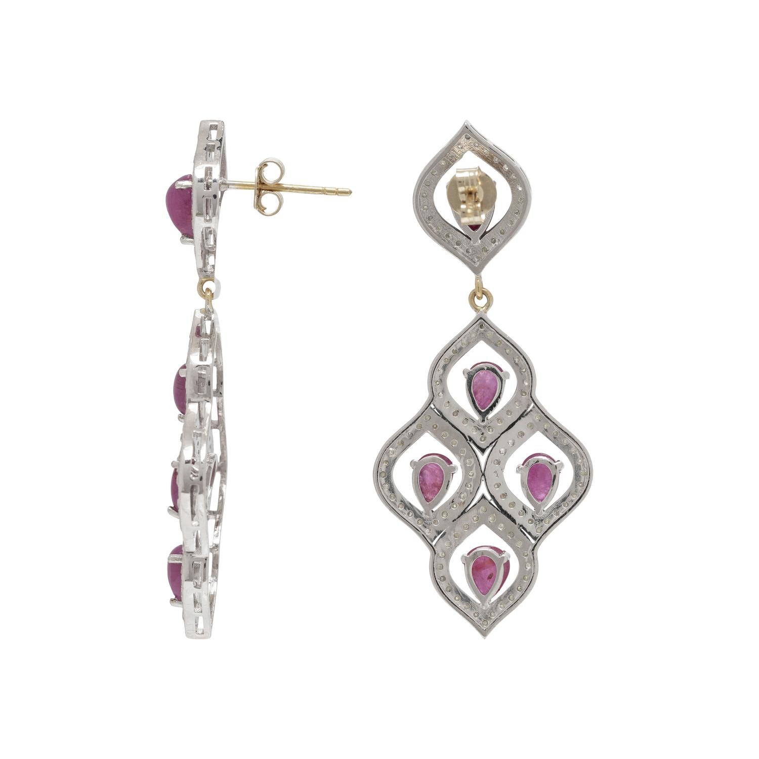 RUBY AND DIAMOND EARRINGS