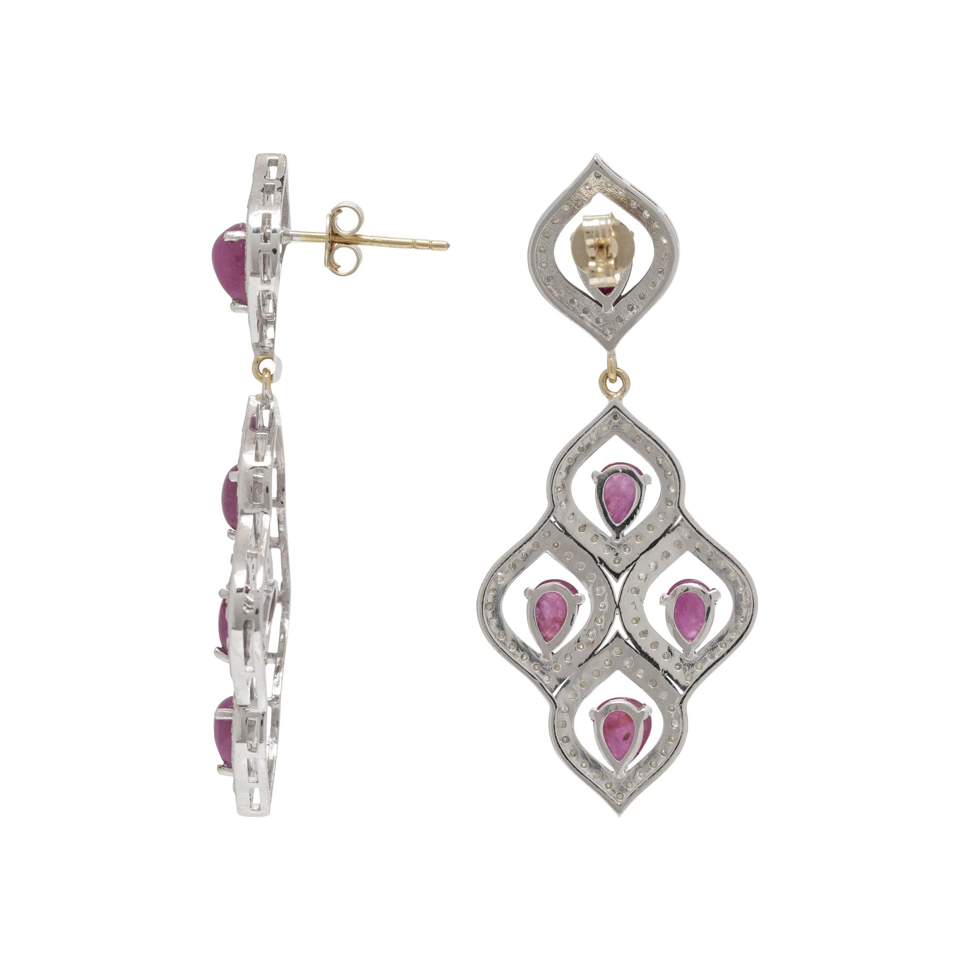 RUBY AND DIAMOND EARRINGS