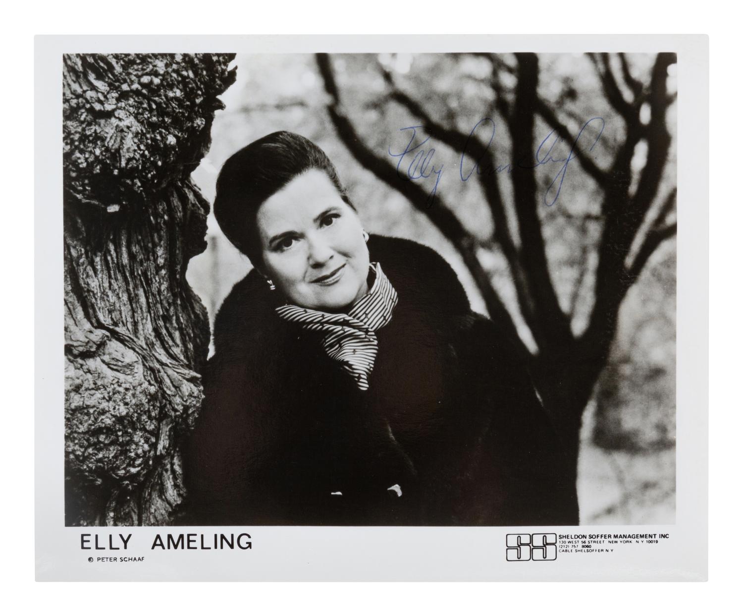 [20TH-CENTURY OPERA SINGERS]. A group of 5 signed photographs of opera singers from the 1970s-1990s, comprising images of: