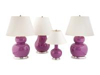 A Group of Four Christopher Spitzmiller Purple Table Lamps