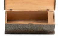 A Country Dark Blue Grain Painted Blanket Chest