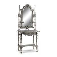 A French Silvered Iron Dressing Table