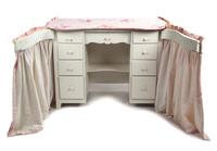 A Group of White Painted Bedroom Furniture Height of dressing table 29 7/8 x width 41 1/4 x depth 20 inches.