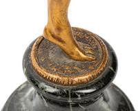 A French Gilt Bronze Figure on a Marble Base