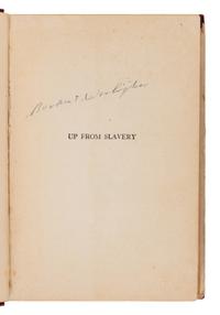 WASHINGTON, Booker T. (1856-1915). Up from Slavery: An Autobiography . New York: A.L. Burt Company, 1901 [but later].
