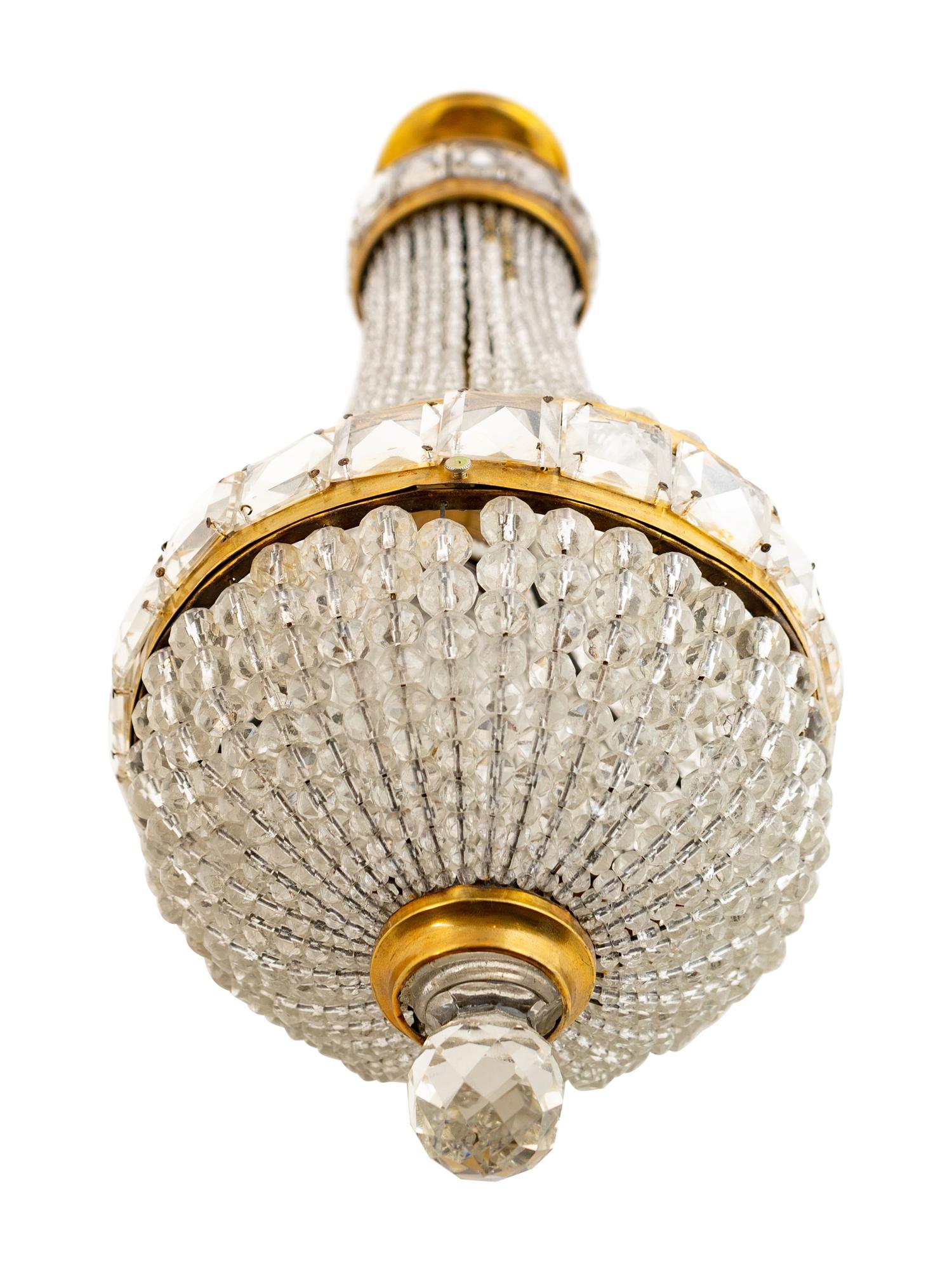 A Louis XVI Style Diminutive Hall Chandelier and a Hall Lantern — 20TH CENTURY