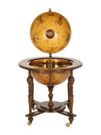 An Italian Library Globe-Form Bar Cabinet