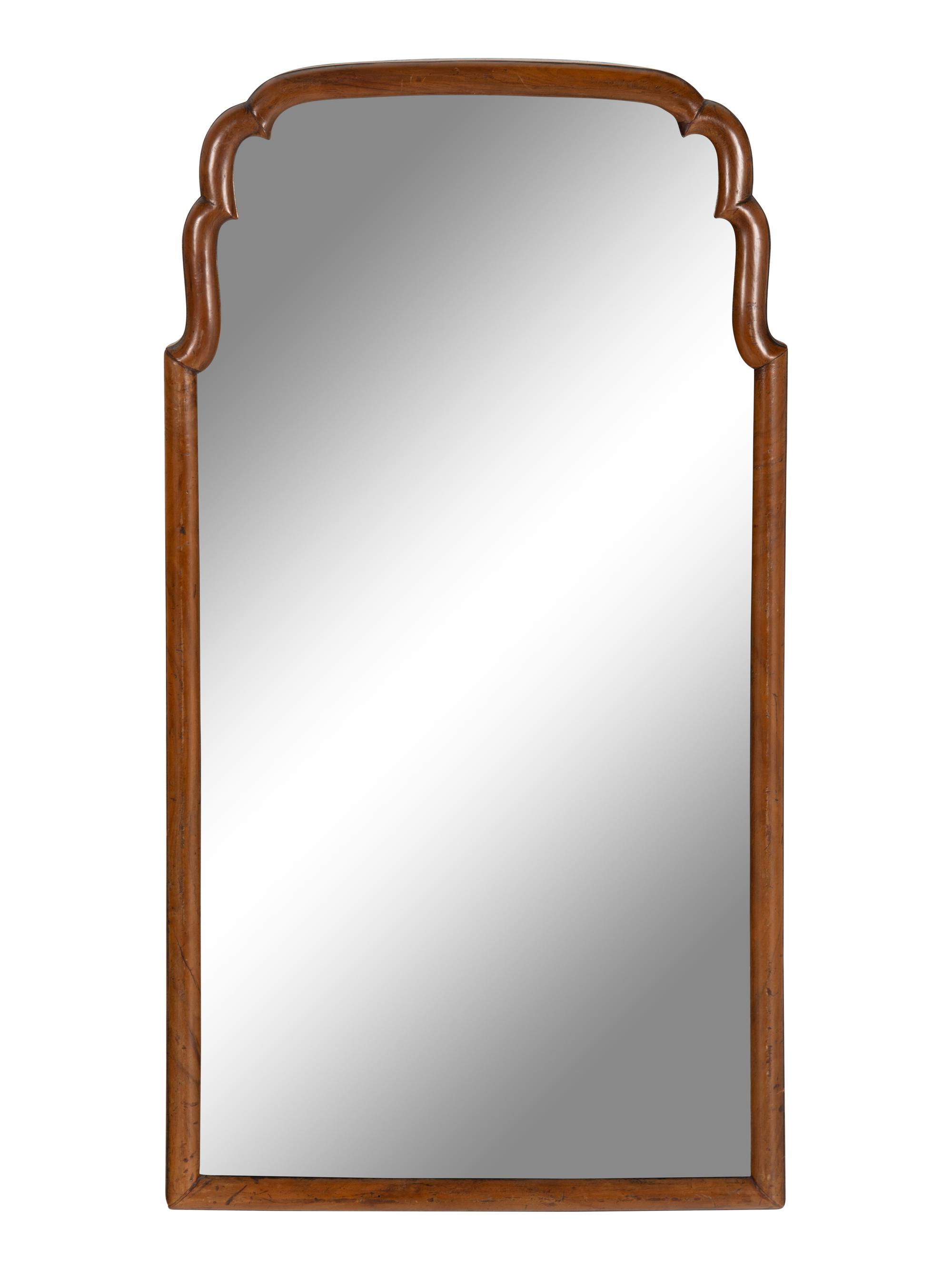 A Queen Anne Style Walnut Mirror