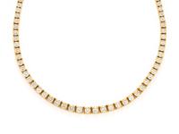 YELLOW GOLD AND DIAMOND RIVIÈRE NECKLACE