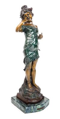 A Continental Patinated Bronze Figure Height 22 1/2 inches. — AFTER AUGUST MOREAU, 20TH CENTURY