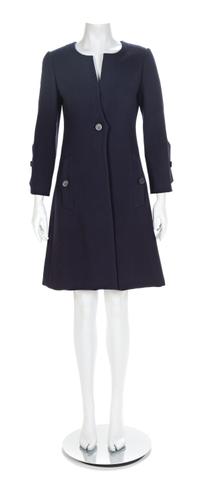 Returned to Owner Galanos Navy Coat Dress, 1960-70s No size label