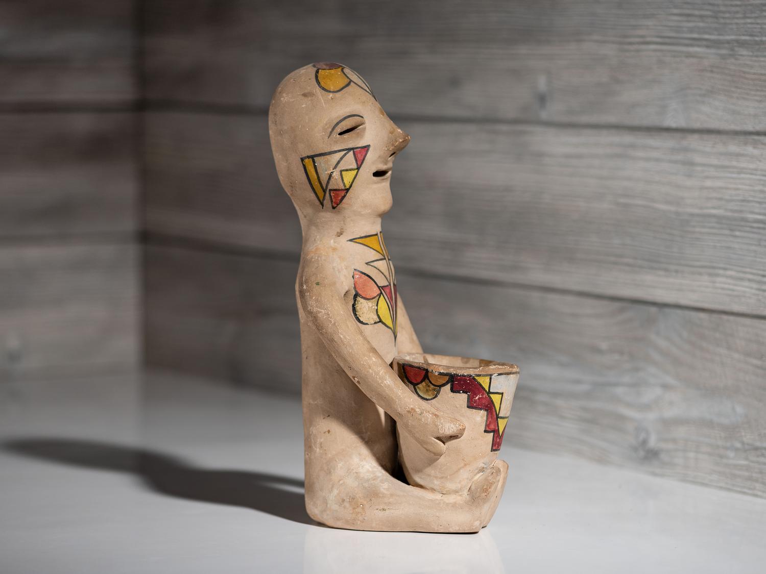 Tesuque Pottery Rain God, Display Size