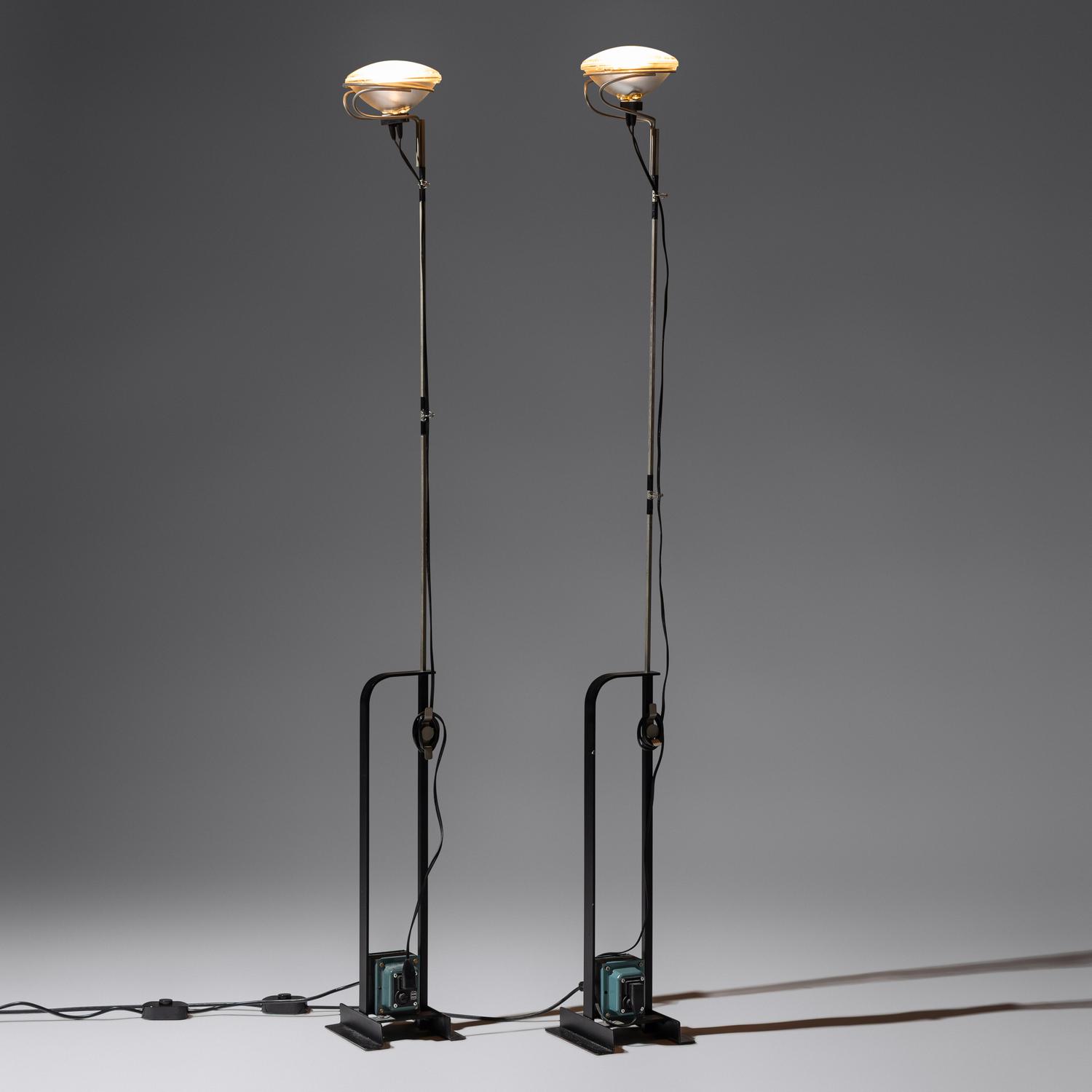 Achille and Pier Jacomo Castiglioni — Pair of Toio Floor Lamps, 1962 Flos, Italy