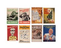 [WORLD WAR II]. A group of 8 posters, comprising: