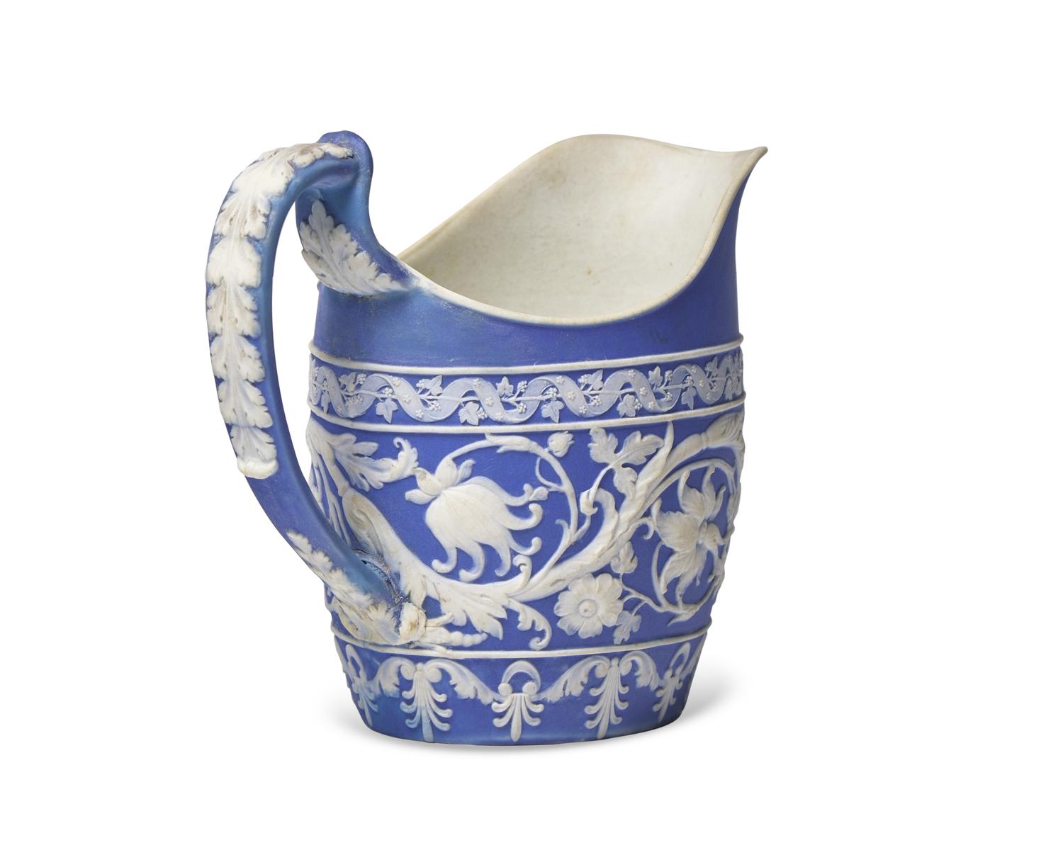 A Wedgwood Blue Jasperware Creamer