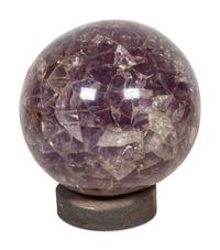 A Large Spherical Amethyst Table Ornament