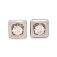 WHITE GOLD AND DIAMOND EARCLIPS