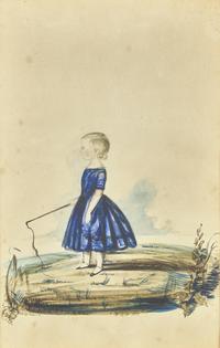 English School 19th century, Small Portrait of John Pemberton Wilson (English, 1846-1880) — Untitled (Child Fishing)